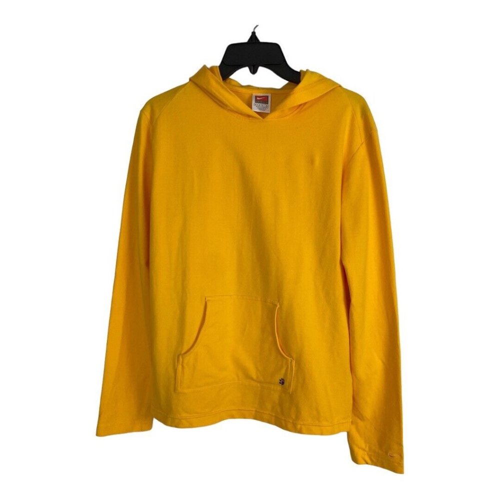 Nike Youth Jacket Size L 16/18 Yellow Hoodie Pocket Long Sleeve LSU Tigers